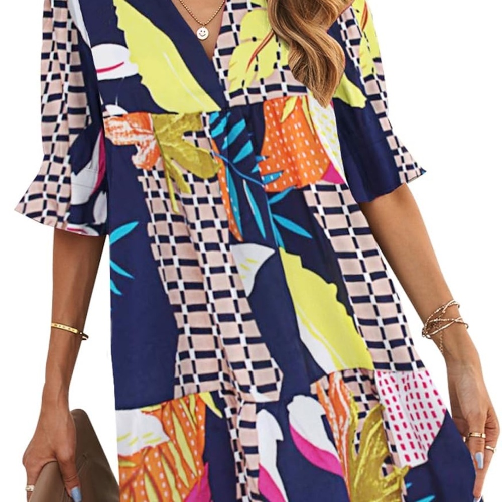 Colorful Patterned Dress - Picture 6 of 8
